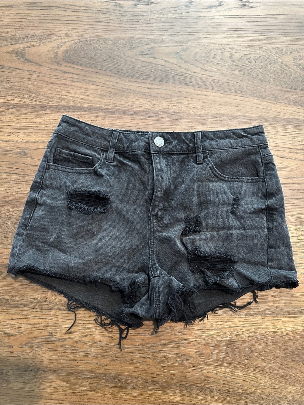 SO Black Distressed Women's Denim Shorts